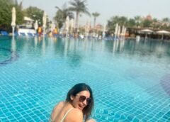 Rukul Preet on her vacation shared some photos of poolside